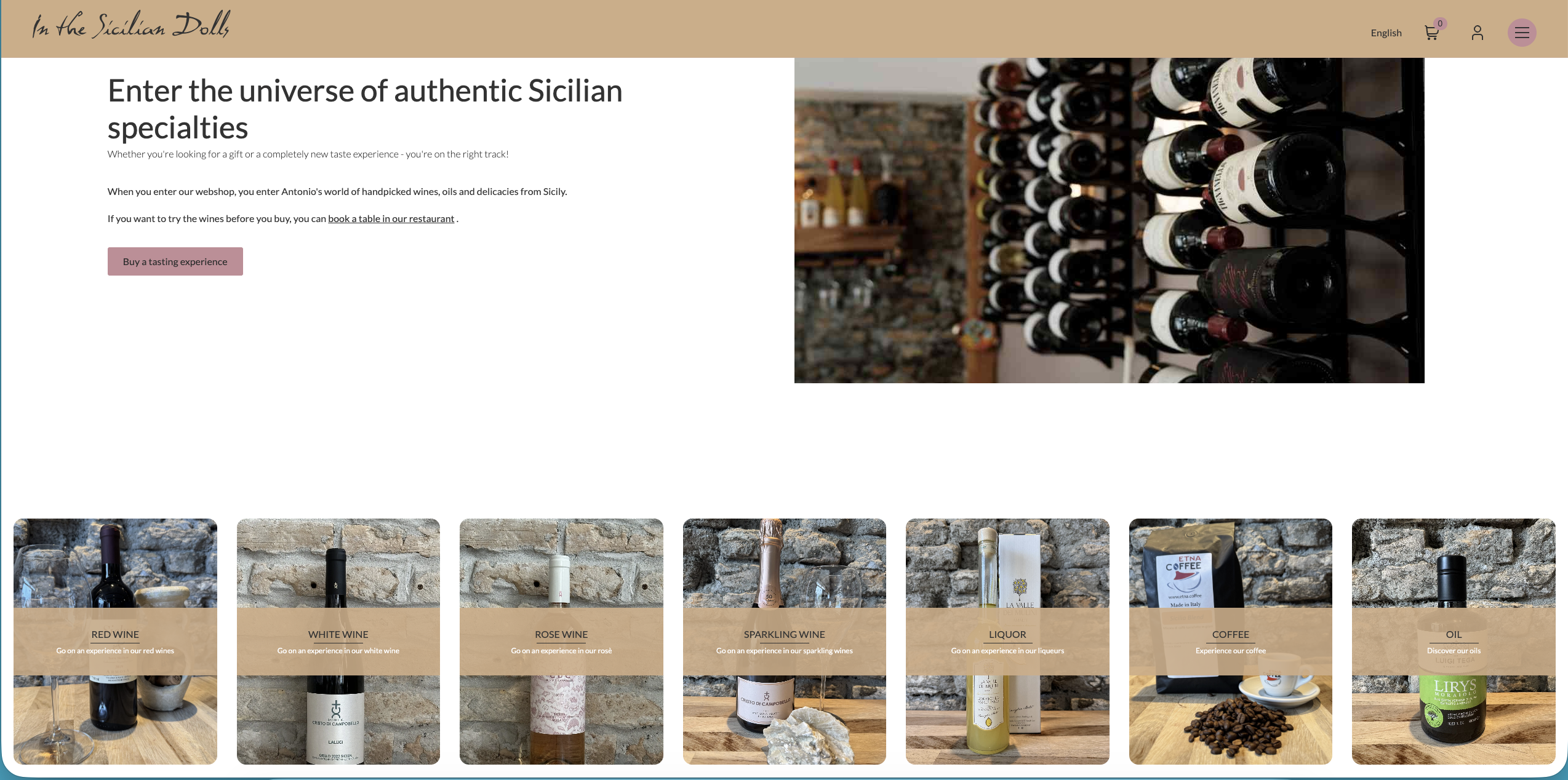 I Pupi Siciliani landing page
